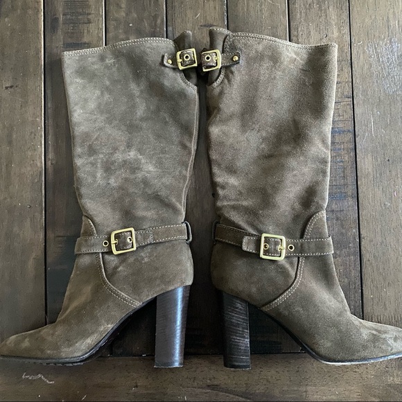 COACH SUEDE ROBYN HEELED BOOT  SZ 8 - Picture 4 of 5